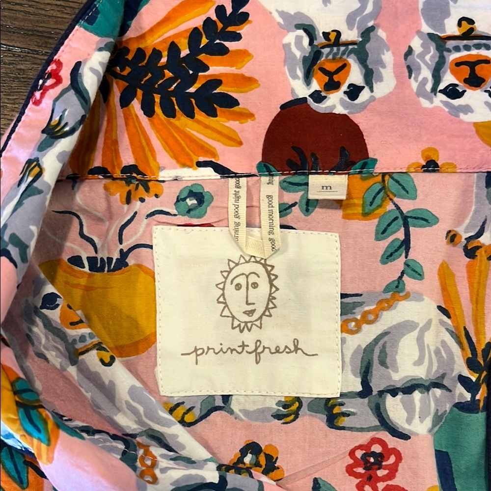 Printfresh Pink Pajama Top - Picture 2 of 3